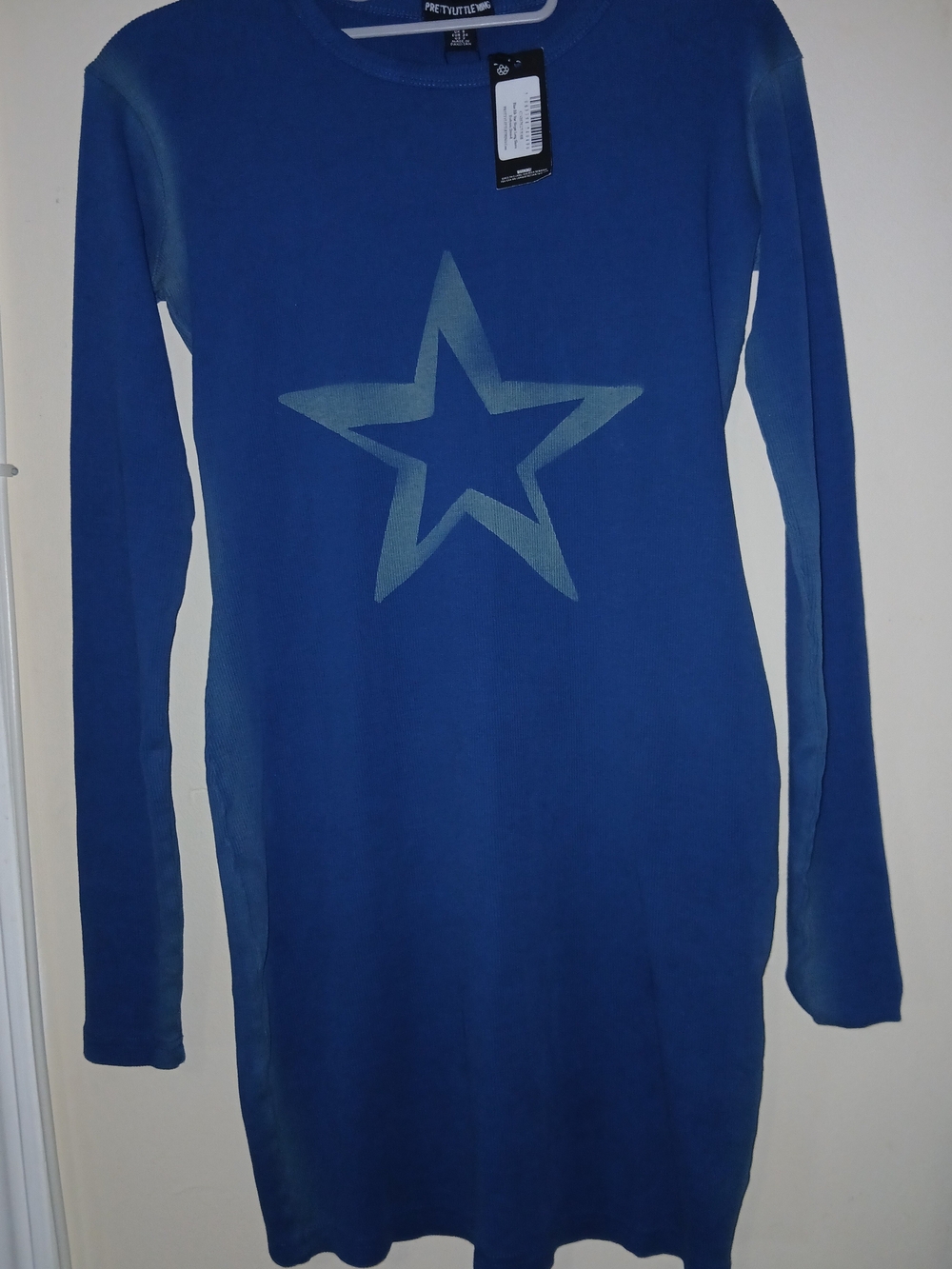 PrettyLittleThing Blue Star Mini Dress